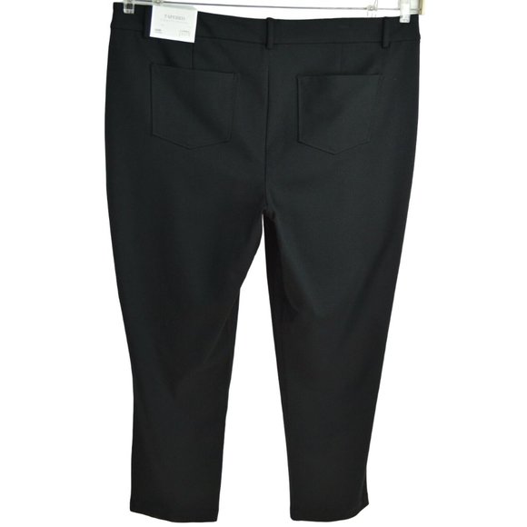 Christopher & Banks Signature Slimming Tapered Pant 24W P Black Shaped Fit Mid - Picture 3 of 5